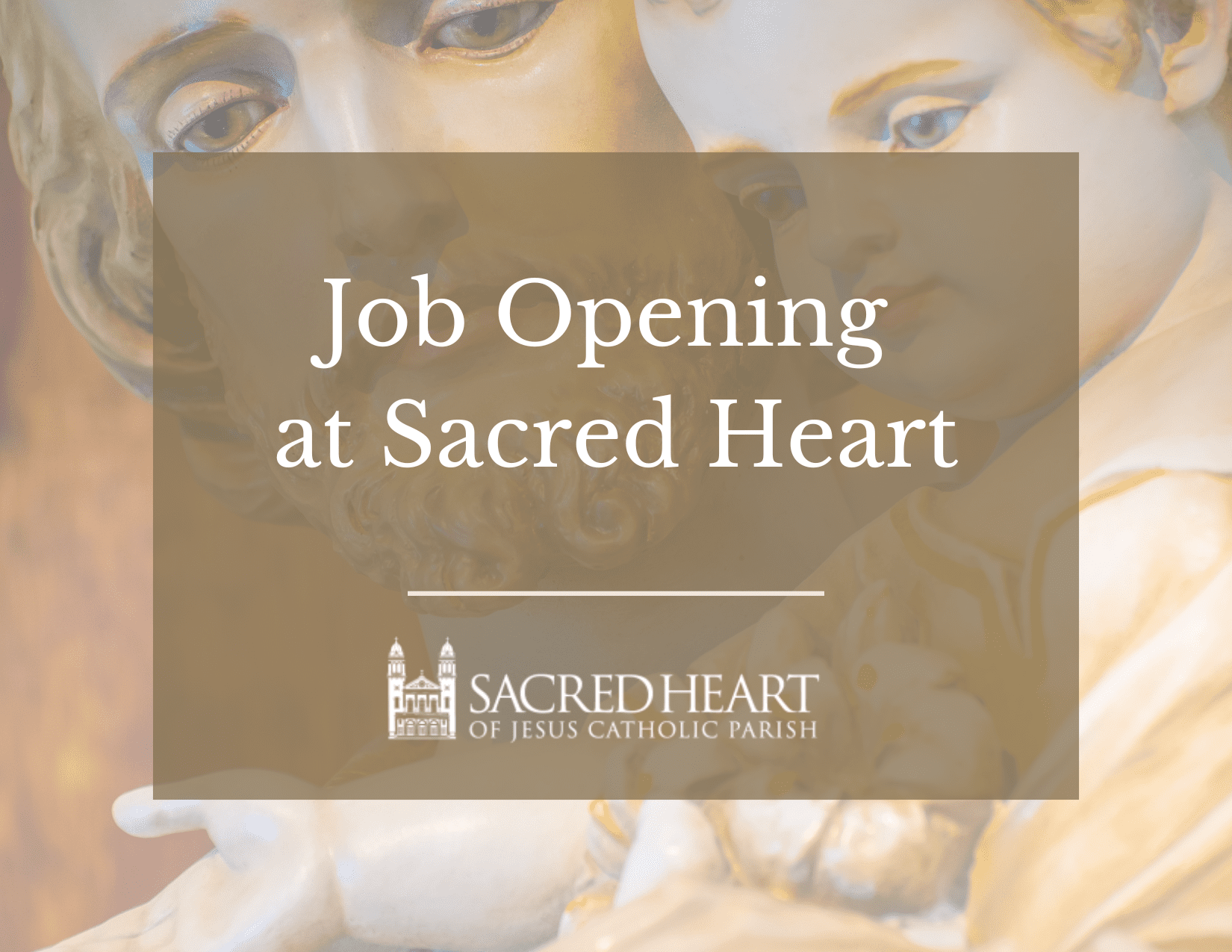 Sacred Heart Job Opening – Janitor